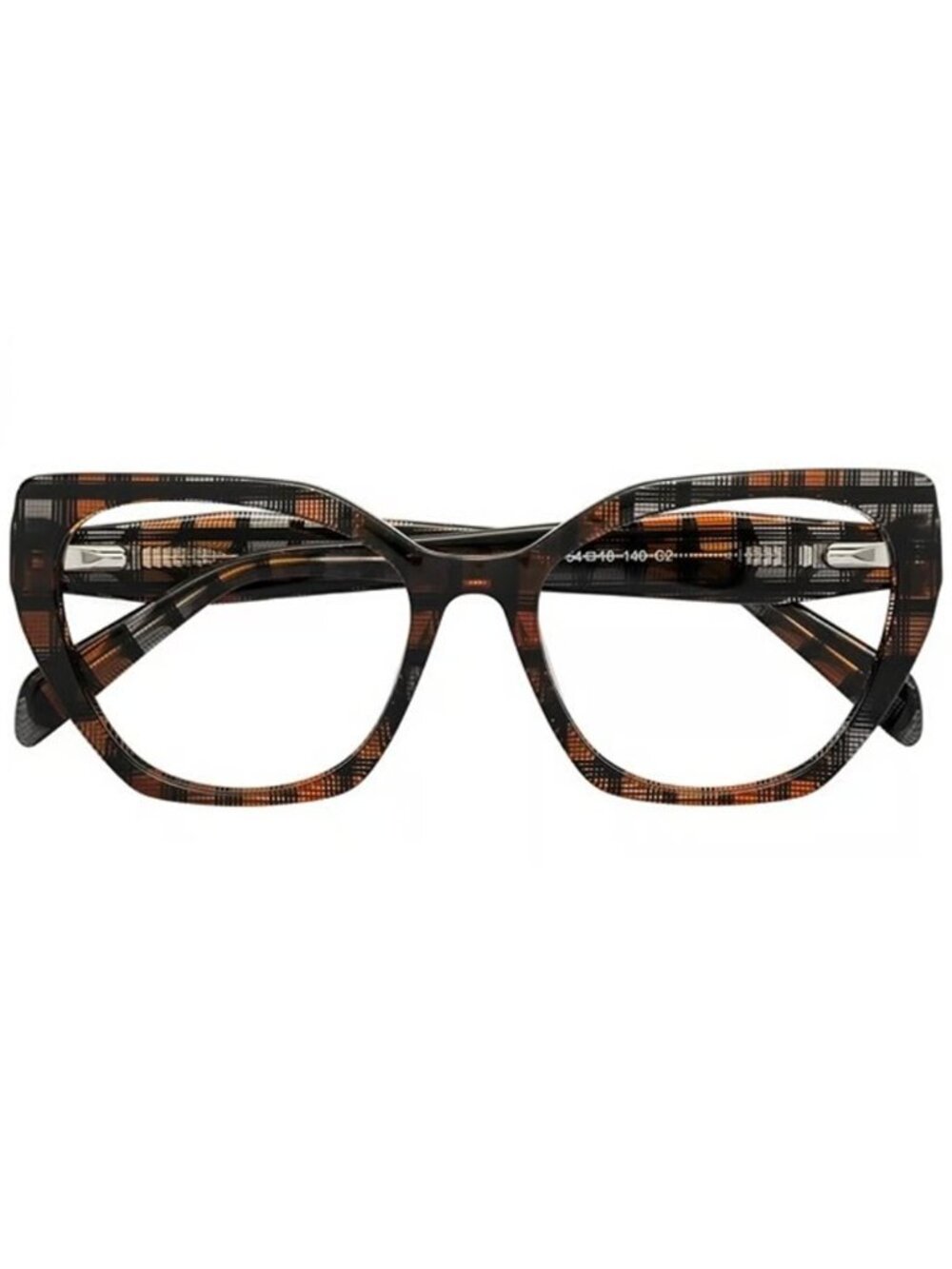 YesGlasses Tilton Hipster Cat Eye Geometric Reader Glasses R15812 Brown 3.0